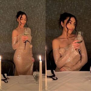 LPA Aniella Gown in Champagne